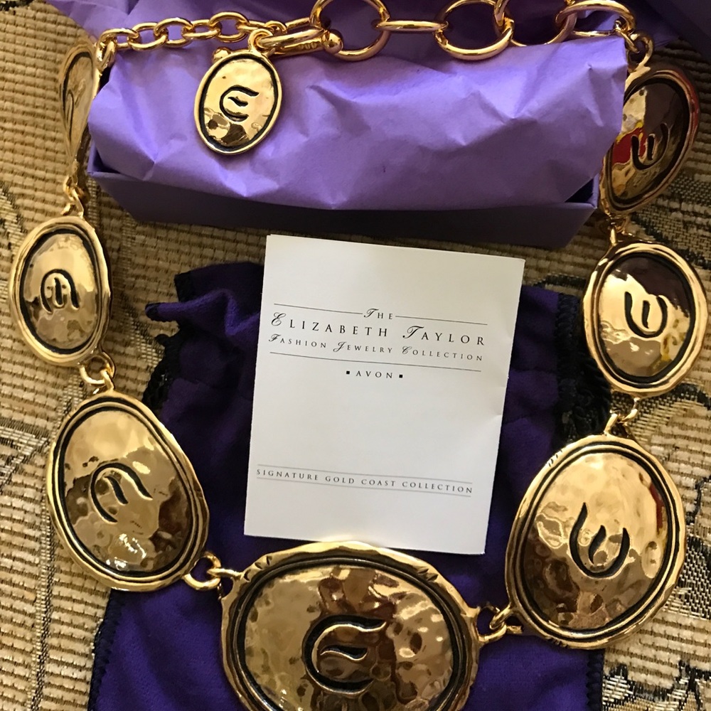 🆕Elizabeth Taylor Rare Necklace Gold Coast  24kt